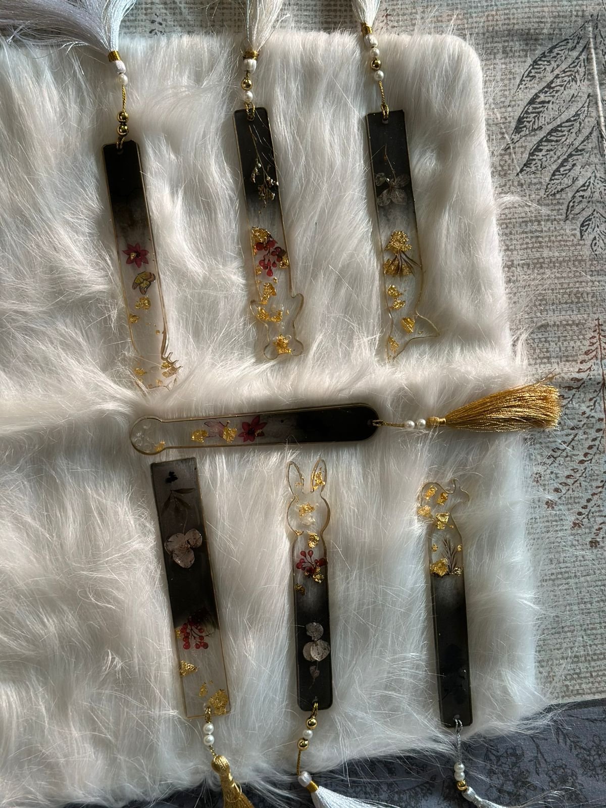 Black Touch Resin Bookmarks